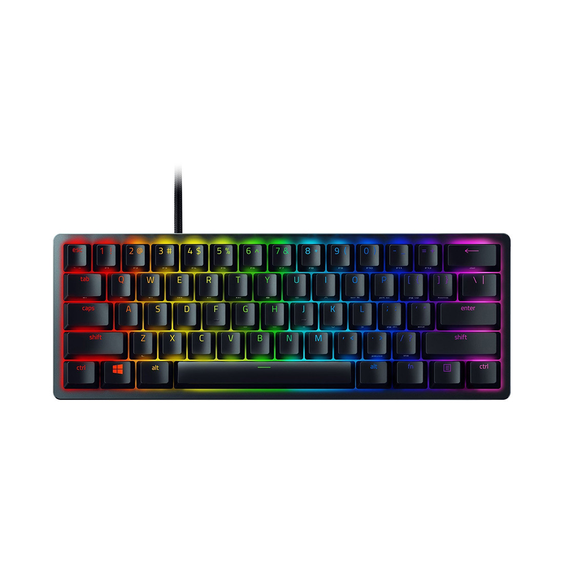 Игровая клавиатура механическая с фиолетовыми переключателями Razer Huntsman Mini - фото 2 - id-p108984492