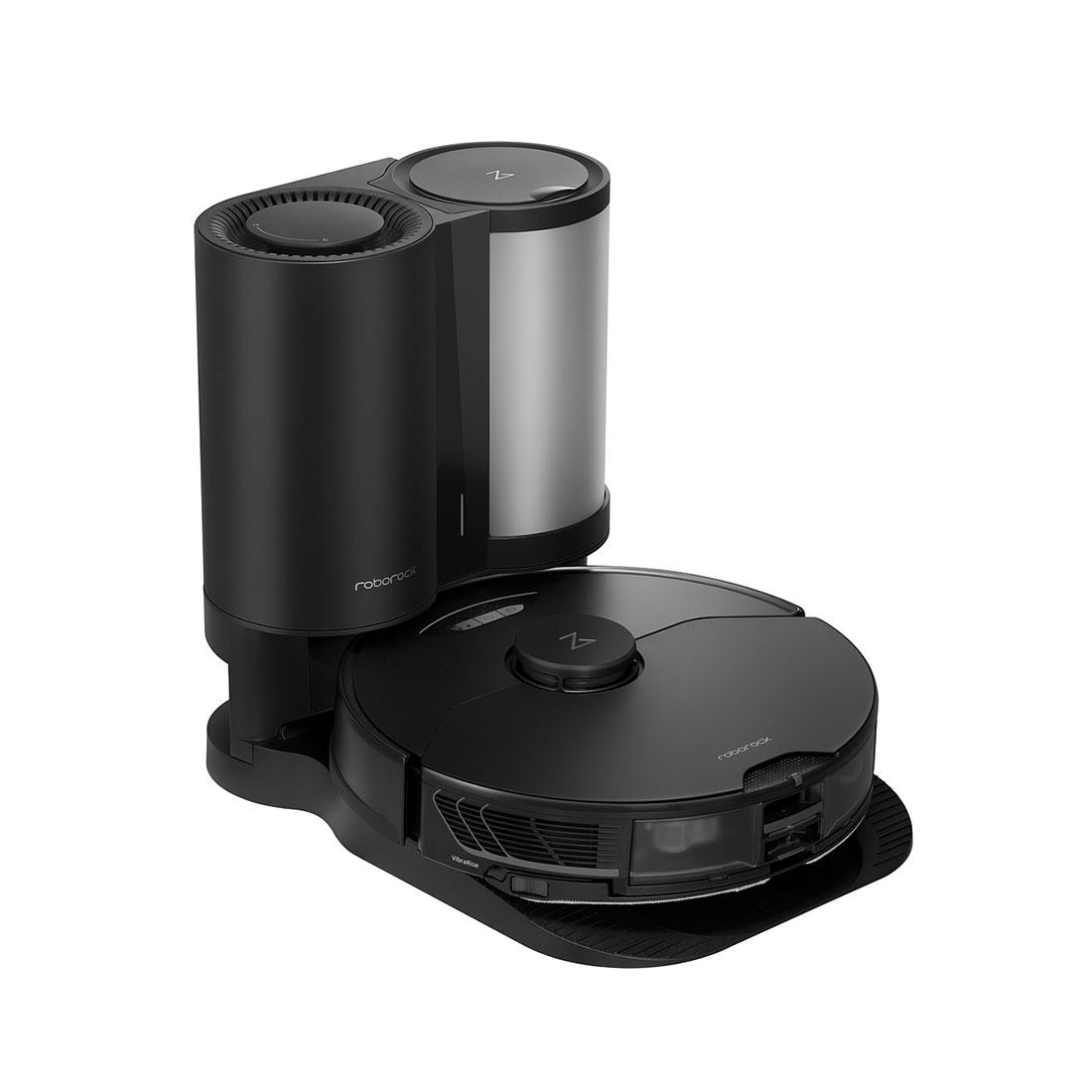 Робот-пылесос с зарядным устройством и автоматической выгрузкой мусора Roborock S7 MaxV Plus Черный - фото 1 - id-p113991380