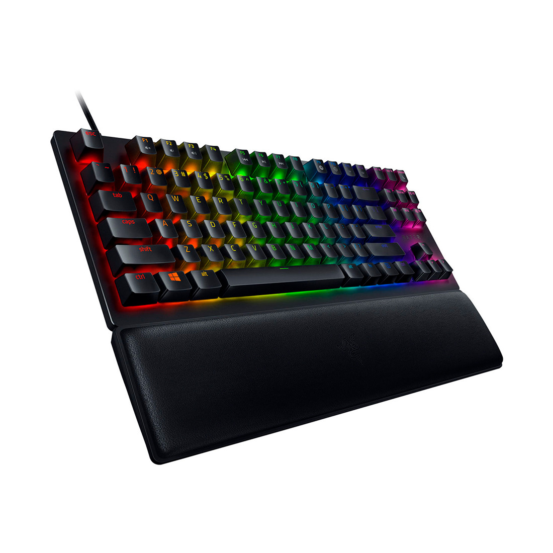 Игровая клавиатура без цифрового блока с фиолетовыми переключателями Razer Huntsman V2 Tenkeyless - фото 1 - id-p108984501