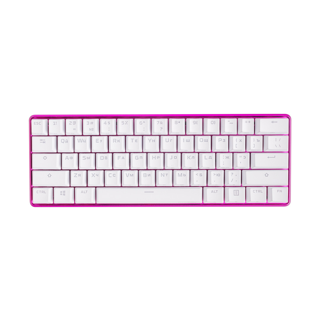 Игровая клавиатура механическая компактная HyperX Alloy Origins 60 Pink 572Y6AA#ACB - фото 1 - id-p108984509