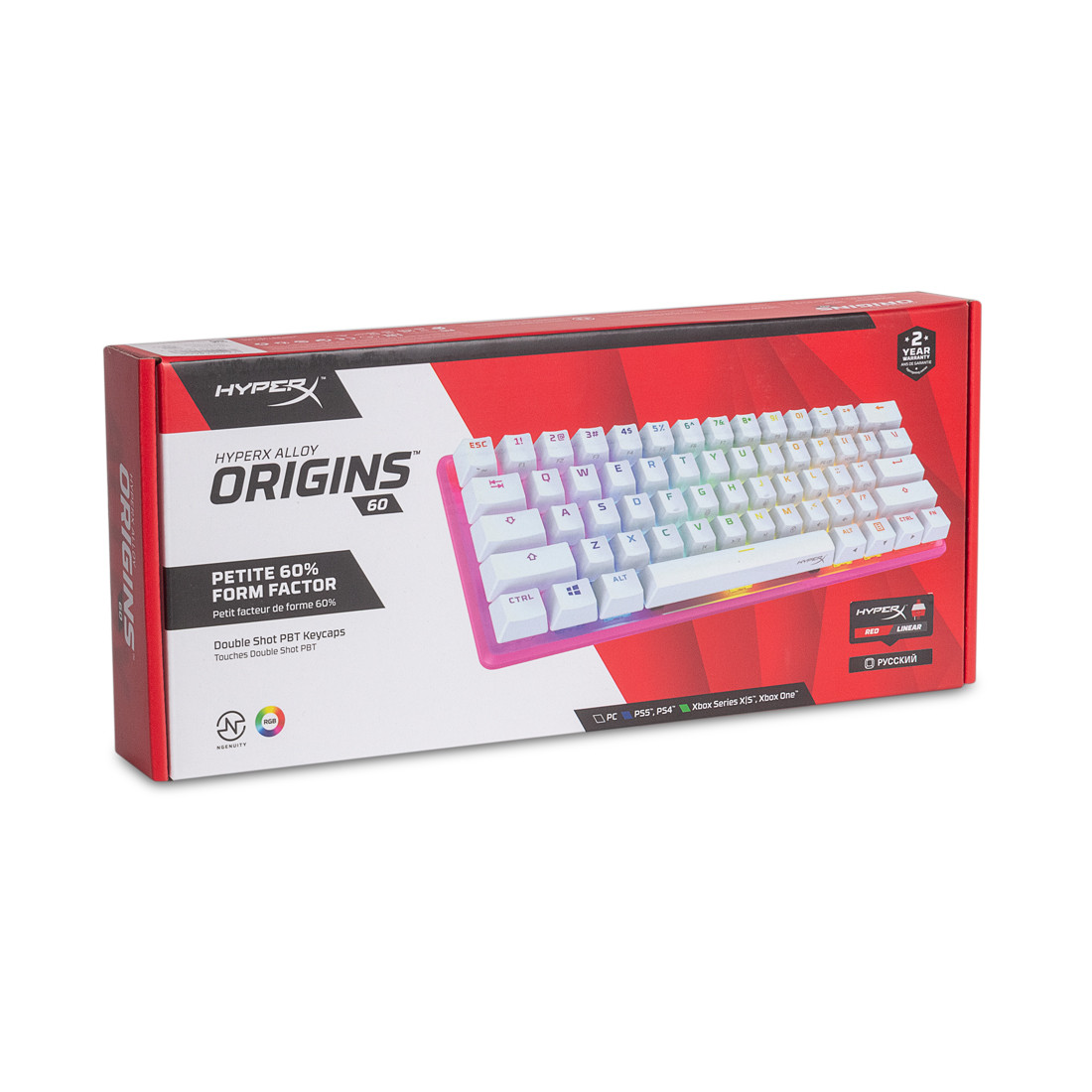 Игровая клавиатура механическая компактная HyperX Alloy Origins 60 Pink 572Y6AA#ACB - фото 3 - id-p108984509