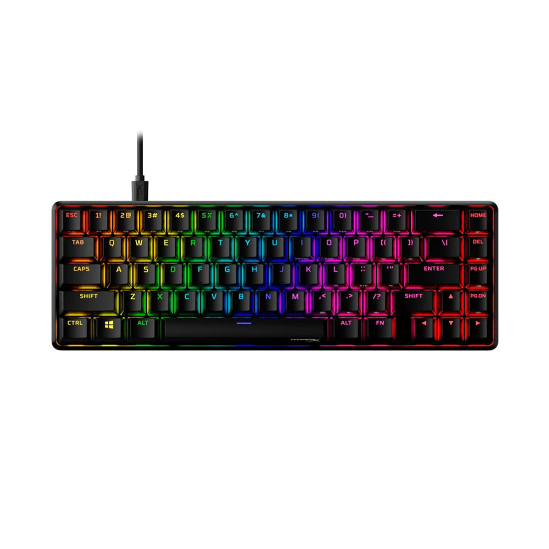 Игровая клавиатура механическая, компактная, 65% размер, RGB-подсветка HyperX Alloy Origins 65 4P5D6AX#ACB - фото 2 - id-p108984510