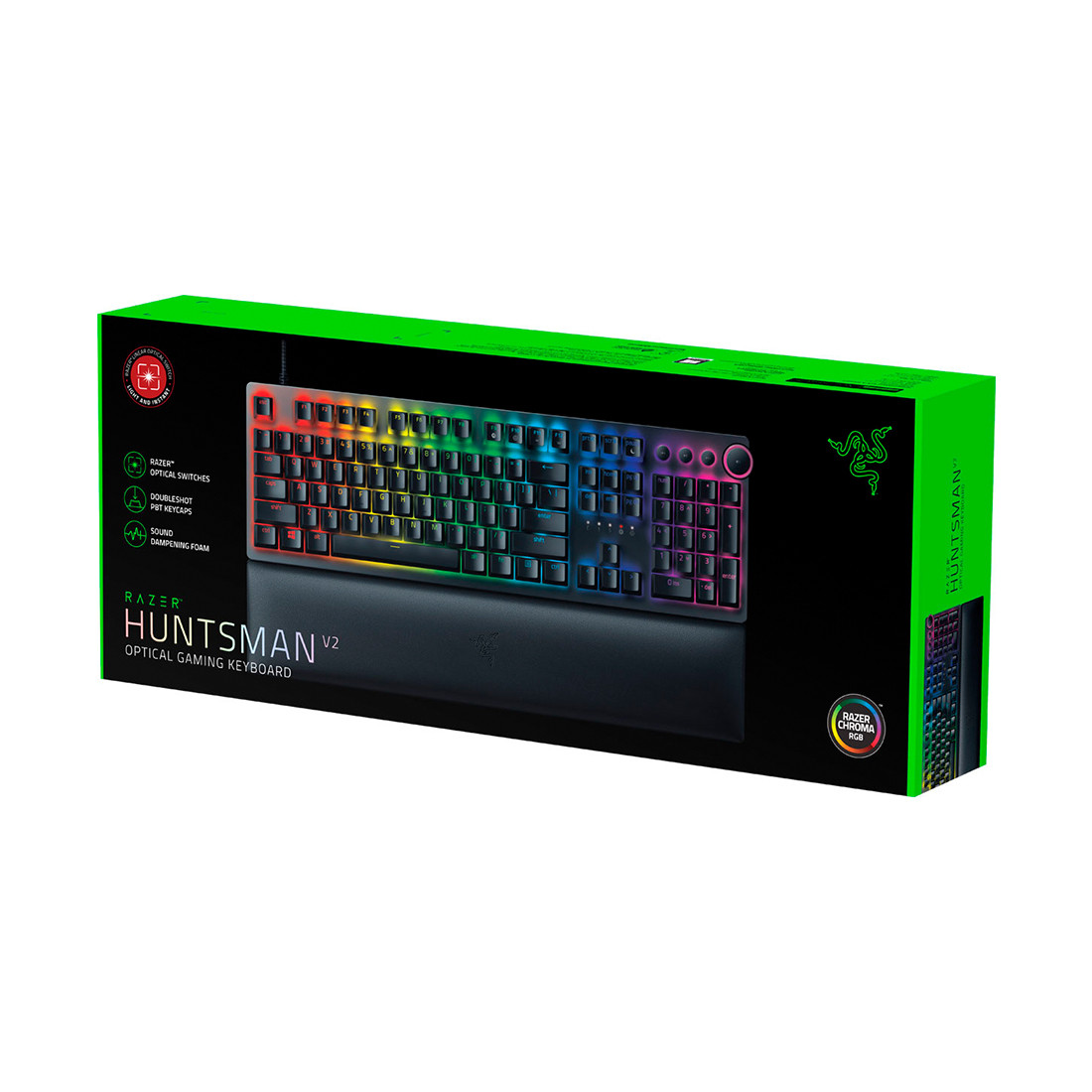 Игровая клавиатура с линейными оптическими переключателями Razer Huntsman V2 (Red Switch) - фото 3 - id-p108984584