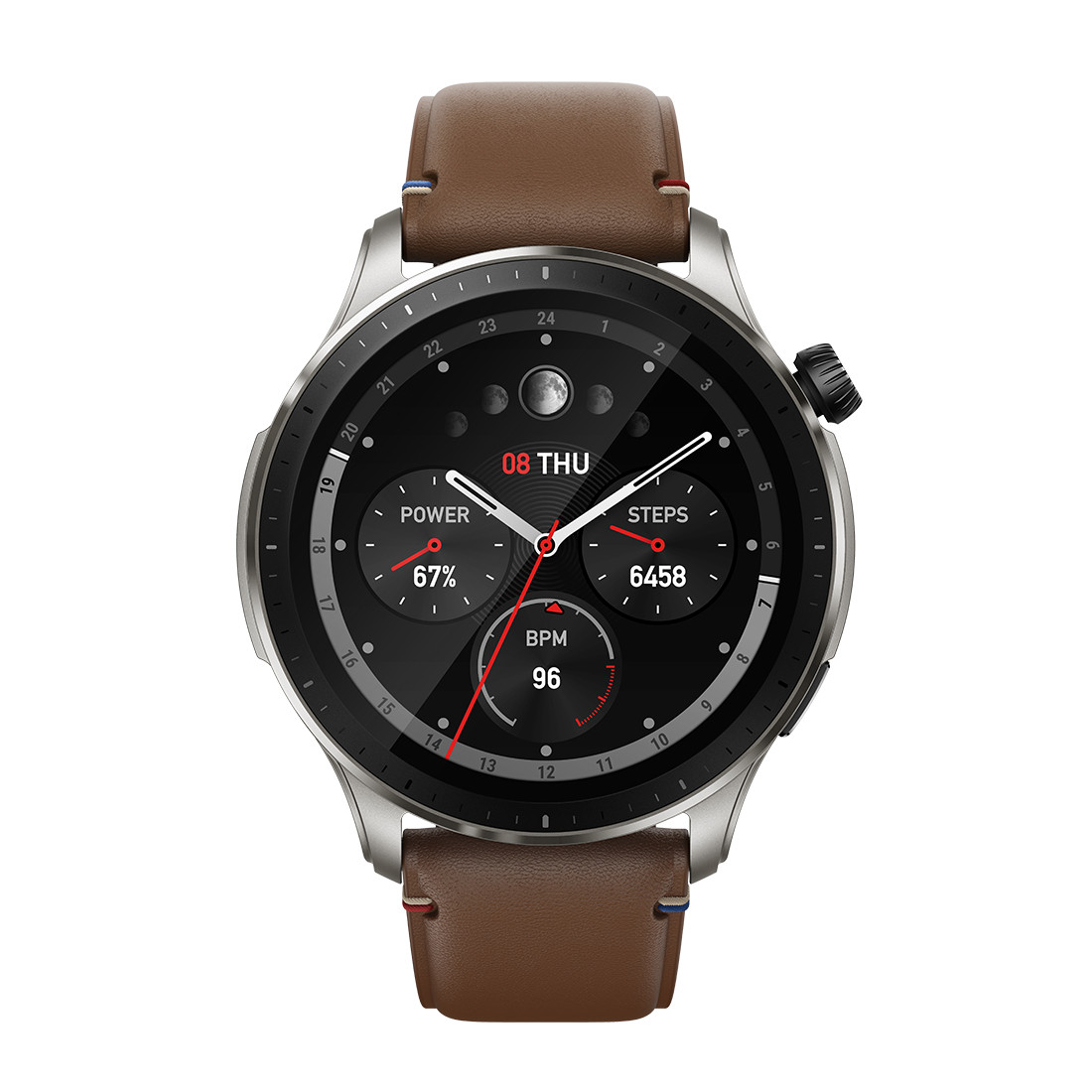 Смарт-часы в кожаном коричневом ремешке Amazfit GTR 4 A2166 Vintage Brown Leather - фото 2 - id-p113990994