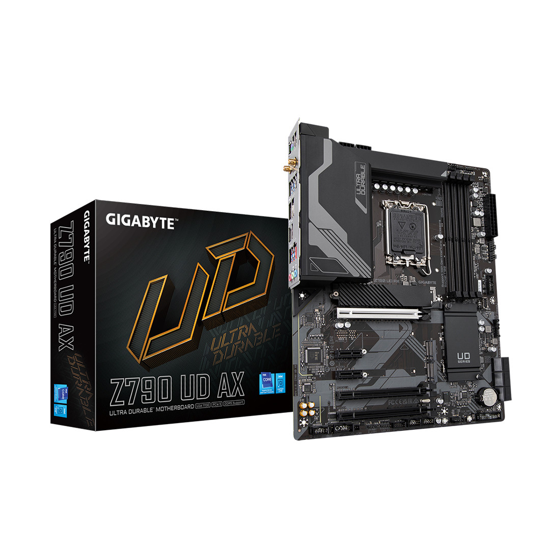 Материнская плата ATX, Socket LGA1700, Intel Z790, DDR5, PCIe 4.0, USB 3.2, M.2 Gigabyte Z790 UD