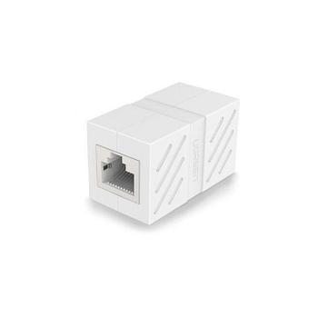 Разъем сетевой UGREEN NW114 RJ 45 Network Keystone Jack In-Line Coupler Female to Female 1pcs (White) 20311