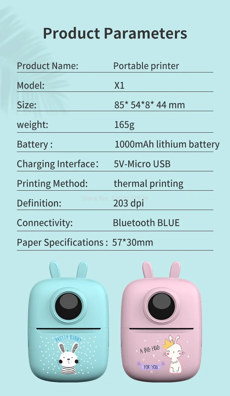 Мини термопринтер беспроводной портативный Bluetooth для смартфона - фото 7 - id-p113997682