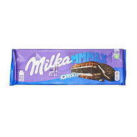 Шоколад молочный Milka Oreo, со вкусом ванили и печенья, 300 г