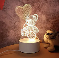 Светодиодный светильник 3D ночник для для детской и спальной