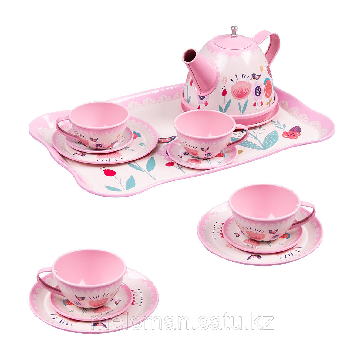 YTY TOYS: Игровой набор чайной посуды "Розовые цветы"