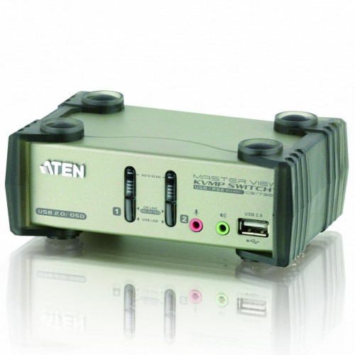 ATEN 2-Port PS/2-USB VGA/Audio KVMP Switch kvm-переключатель (CS1732B-AT-G) - фото 1 - id-p113693226