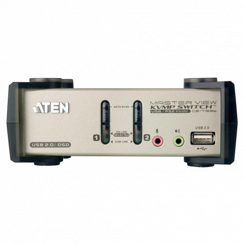 ATEN 2-Port PS/2-USB VGA/Audio KVMP Switch kvm-переключатель (CS1732B-AT-G) - фото 4 - id-p113693226