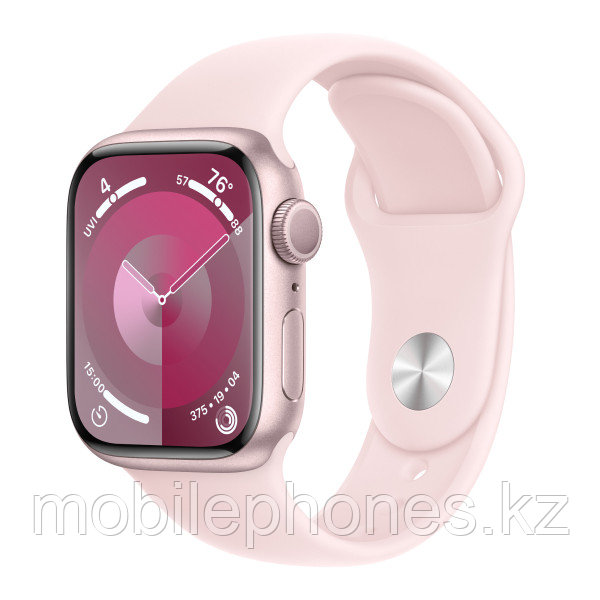 Смарт-часы Apple Watch Series 9 GPS 45mm Pink Aluminium Case with Light Pink Sport Band - фото 2 - id-p113999200