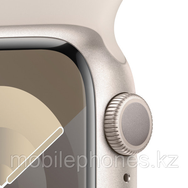 Смарт-часы Apple Watch Series 9 GPS 45mm Starlight Aluminium Case with Starlight Sport Band - фото 3 - id-p113999202