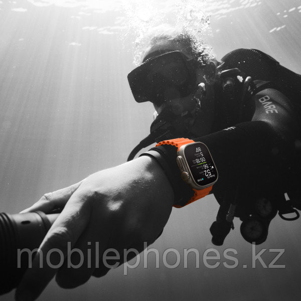 Смарт-часы Apple Watch Ultra 2 GPS + Cellular, 49mm Titanium Case with White Ocean Band - фото 4 - id-p113999203