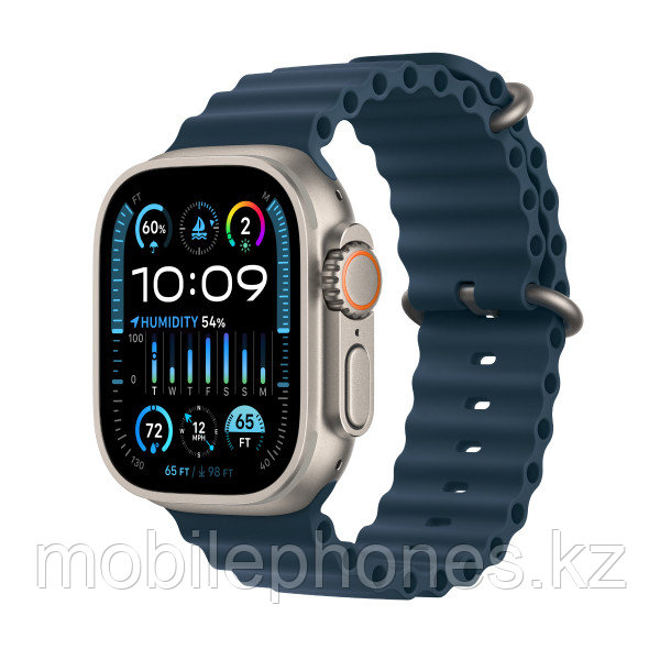 Смарт-часы Apple Watch Ultra 2 GPS + Cellular, 49mm Titanium Case with Blue Ocean Band - фото 2 - id-p113999204