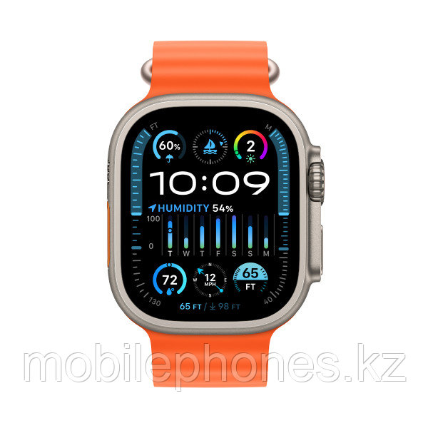 Смарт-часы Apple Watch Ultra 2 GPS + Cellular, 49mm Titanium Case with Orange Ocean Band, фото 1