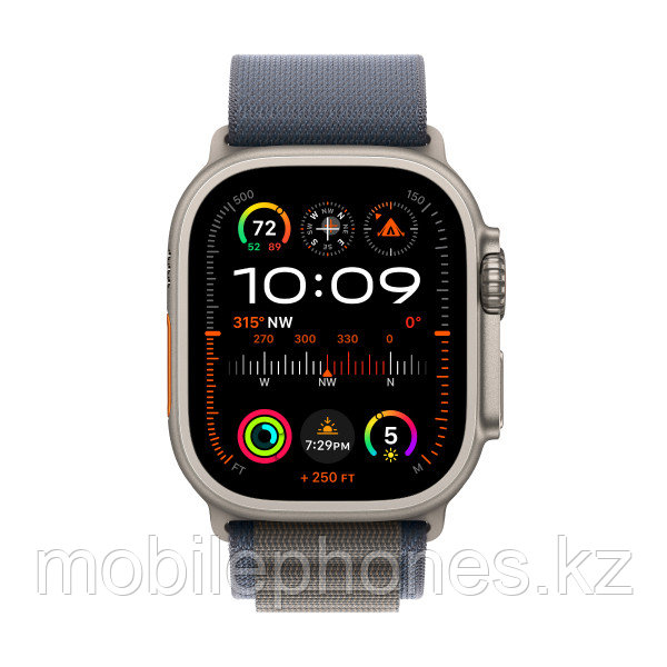 Смарт-часы Apple Watch Ultra 2 GPS + Cellular, 49mm Titanium Case with Blue Alpine Loop - Medium