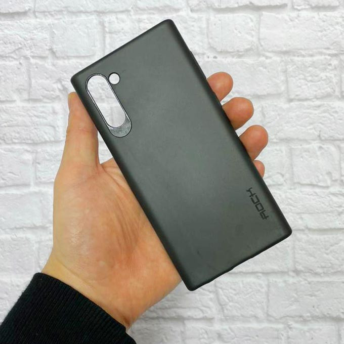 Samsung Note10 үшін күңгірт гельді смартфонға арналған қапшық қара - фото 1 - id-p114000012