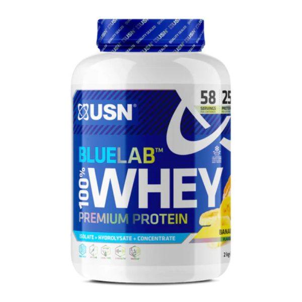 Протеин BlueLab 100% Whey, 2 kg, USN Banana - фото 1 - id-p113999696