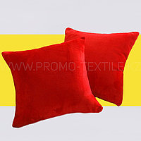 Подушка флисовая красного цвета | Подушка из флиса на заказ