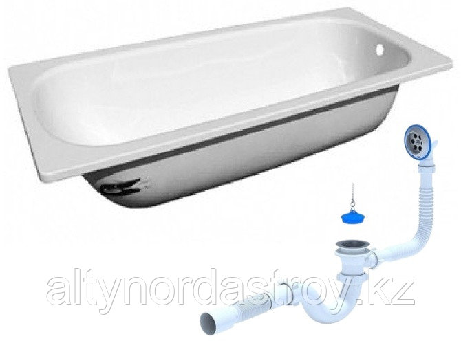 Ванна стальная эмалированная "classic" L-1700мм в комплекте - фото 1 - id-p109663282