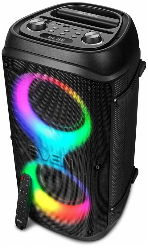SVEN PS-800, черный, акустическая система, 100W, TWS, Bluetooth, FM, USB, microSD, LED-display - фото 1 - id-p114000464