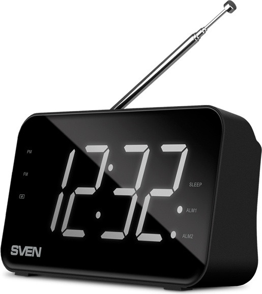 SVEN Радиоприемник SRP-100, black (2W,FM,LED)