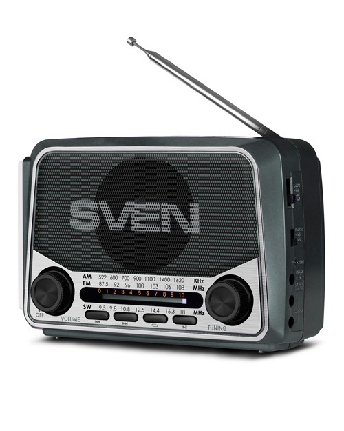 SVEN Радиоприемник SRP-505 белый (3WT, Bluetooth, FM/AM/SW, USB, microSD, AUX) - фото 1 - id-p114000490