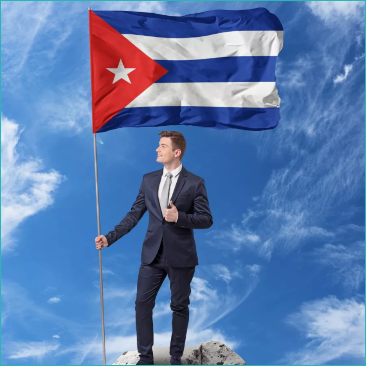 Государственный флаг Кубы (135х90см.) - фото 4 - id-p114011016