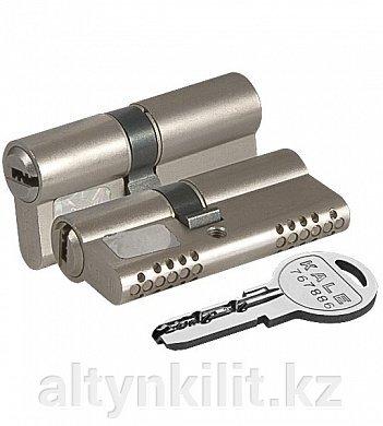 Цилиндровый механизм KALE KILIT 164 OBS SNE/90 (40+10+40) mm никель 5 ключ. - фото 1 - id-p113984216