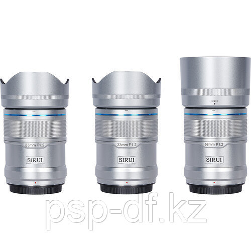 Набор объективов Sirui Sniper 23, 33, 56mm f/1.2 Autofocus Lens для Fujifilm X (серебристый) - фото 1 - id-p114014194