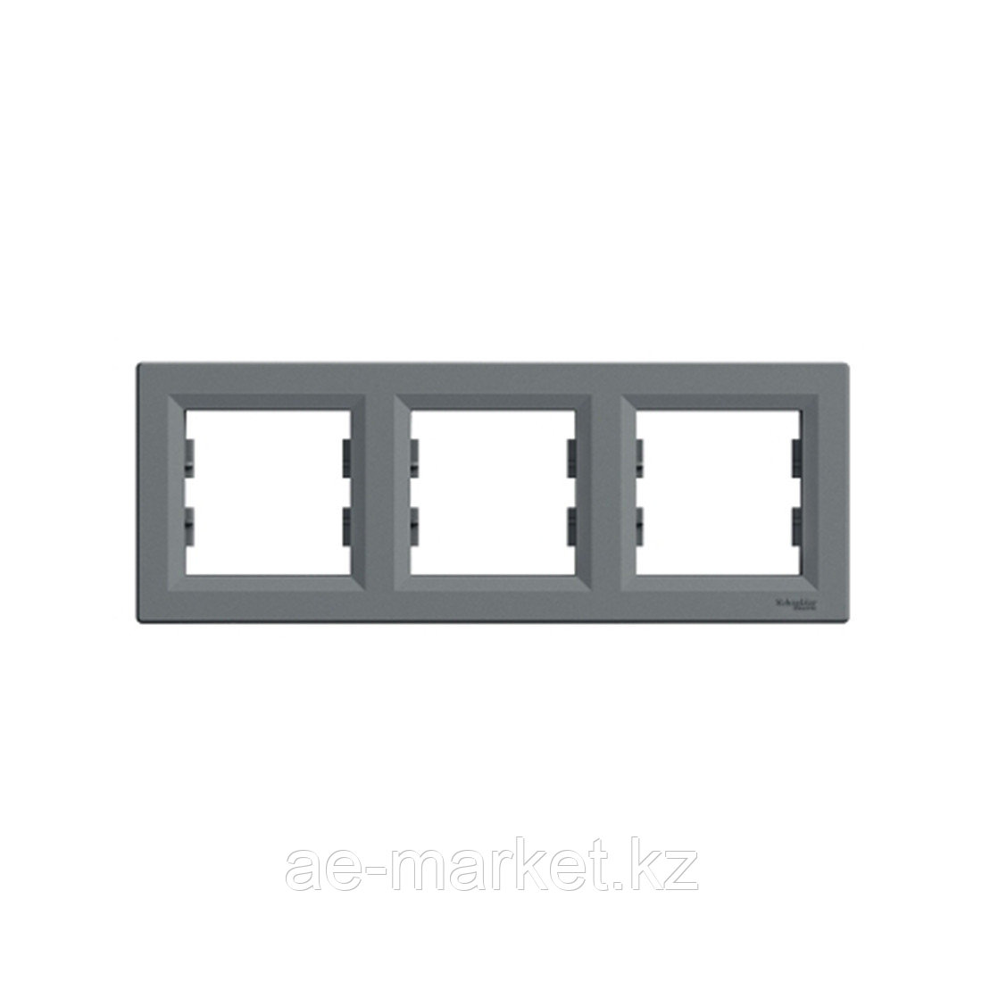 Рамка горизонтальная SE EPH5800362 Asfora 3 постовая сталь