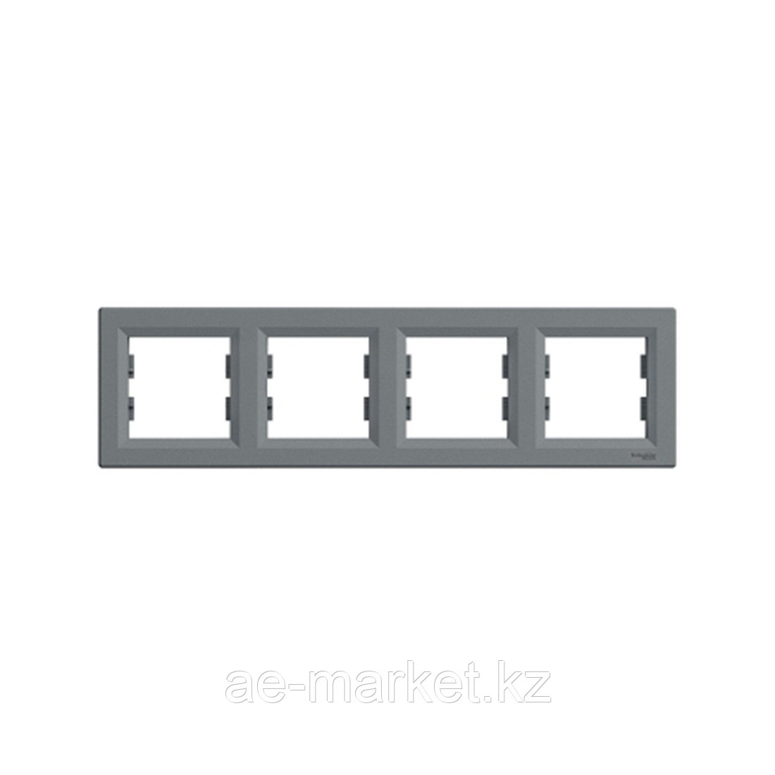 Рамка горизонтальная SE EPH5800462 Asfora 4 постовая сталь