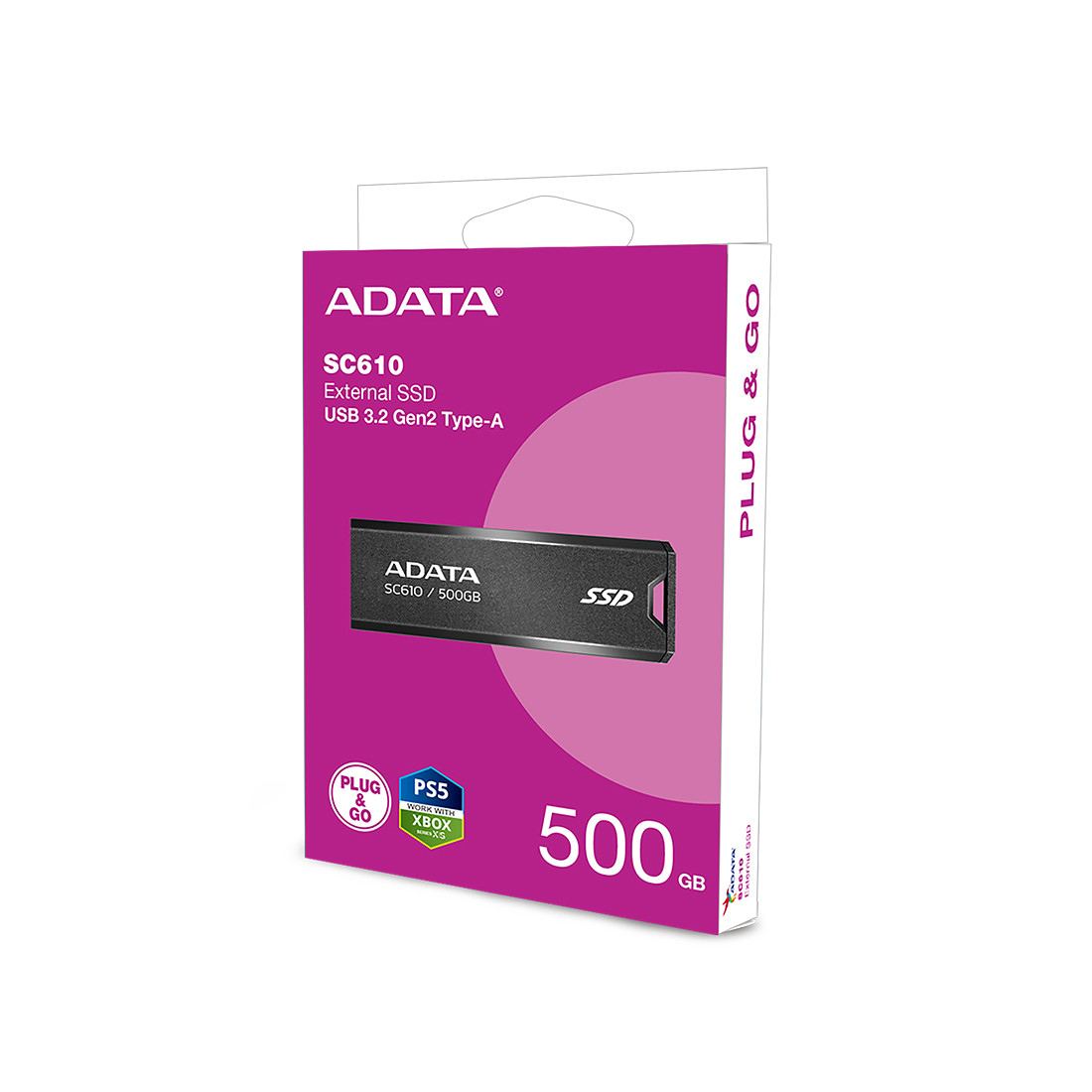 Внешний SSD диск ADATA 500GB SC610 Черный 2-016617 SC610-500G-CBK/RD - фото 3 - id-p114011914