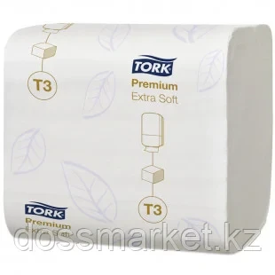 Туалетная бумага листовая Tork Premium Extra Soft, 252 л., 2-х слойная, размер листа 11*19 см, белая цена за 1 - фото 3 - id-p91531070