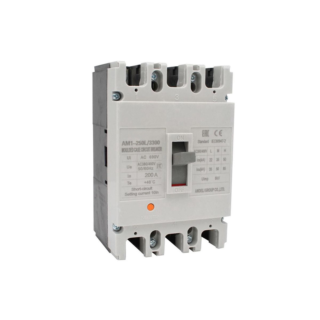 Автоматический выключатель iPower ВА57-250 3P 200A - фото 1 - id-p113585735