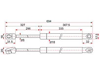 Амортизатор капота на Camry V50/55 2011-18 (SAT TW)