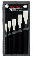 Набор зубил плоских 5 шт на полотне TOPTUL GPAQ0505