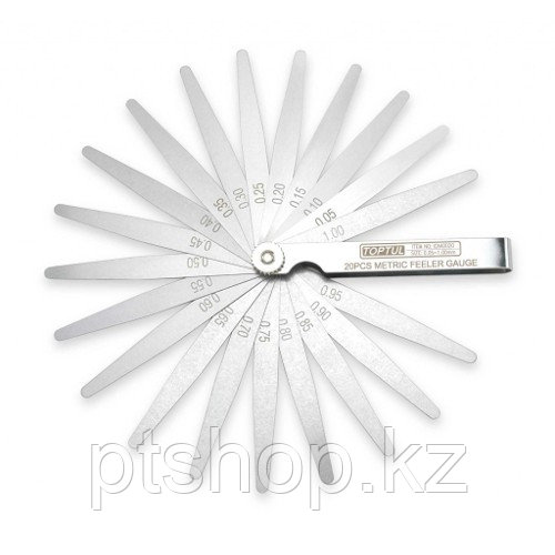 Набор щупов 0.05 -1.00 мм 20 шт TOPTUL ICAA0020