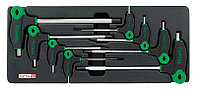 Набор шестигранных отверток с L-образной ручкой 2-10 мм, 8 предметов в ложементе TOPTUL GAAT0814