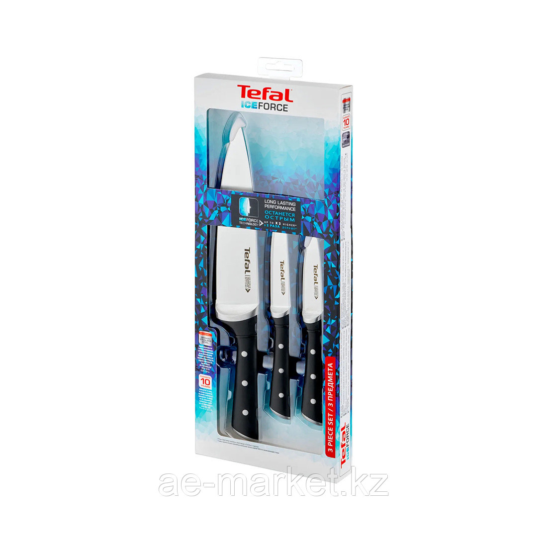 Набор ножей Tefal Ice force stainless steel K2323S74 3шт - фото 3 - id-p113988191
