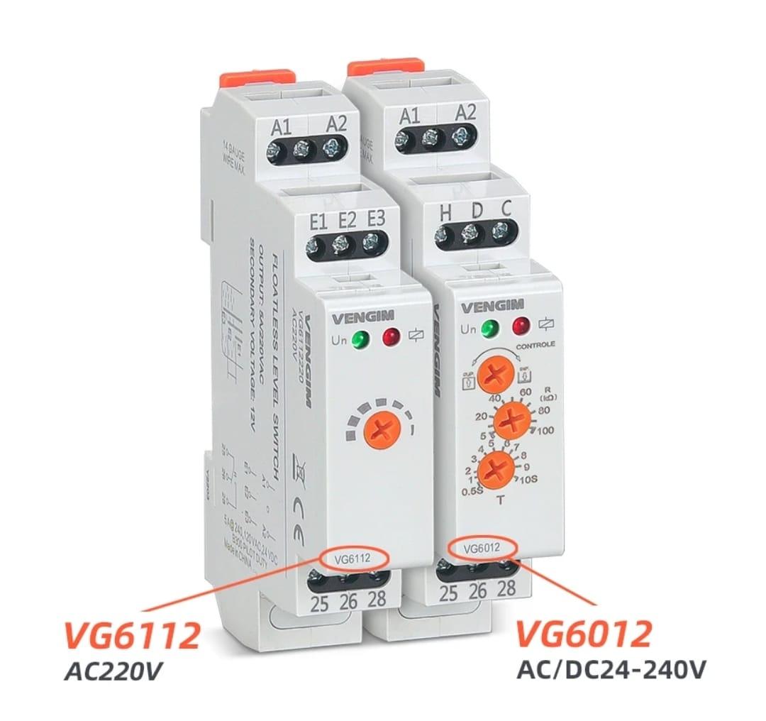 Контроллер уровня воды VG-6012 24-220V ACDC до 5A для DIN рейки - фото 5 - id-p114027784