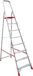 Профессиональная алюминиевая стремянка NV 3110, 8 ступеней