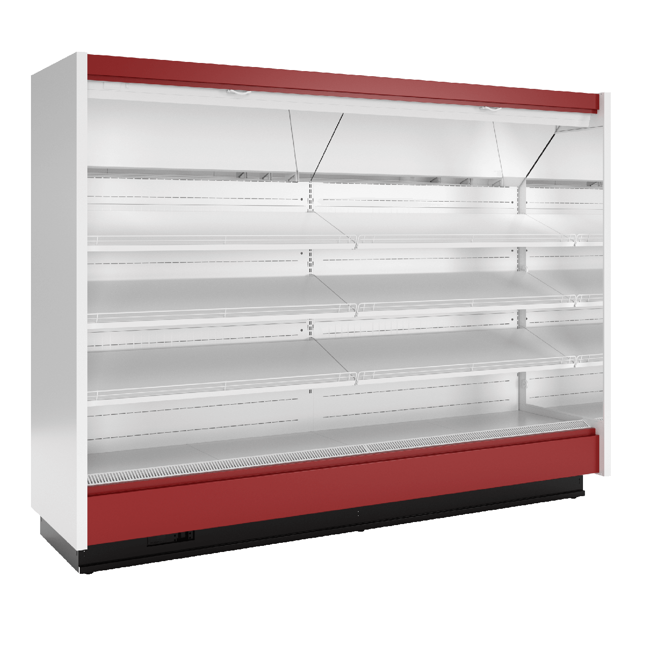 Пристенная витрина София 195/71 ВХСп-2,5 с ночными шторами фруктовая