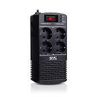 SVC AVR-1000-L кернеу реттегіші, 1000ВА/500Вт, 4 шығыс, 1,2 м., Қара