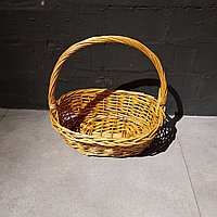 Плетенная Подарочная Корзина для конфет. Размер 34 см. Корзины. Цвет - золотой.