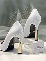 Туфли белого цвета на высоком каблуке "Paoletti". Женская обувь новая коллекция весна 2024., фото 7