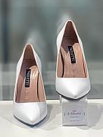 Туфли белого цвета на высоком каблуке "Paoletti". Женская обувь новая коллекция весна 2024., фото 3