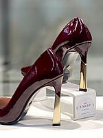Туфли лакированные бордового цвета  "Paoletti" в Алматы. Женская обувь новая коллекция весна 2024., фото 4